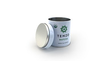 small round matcha tins with double layer lid